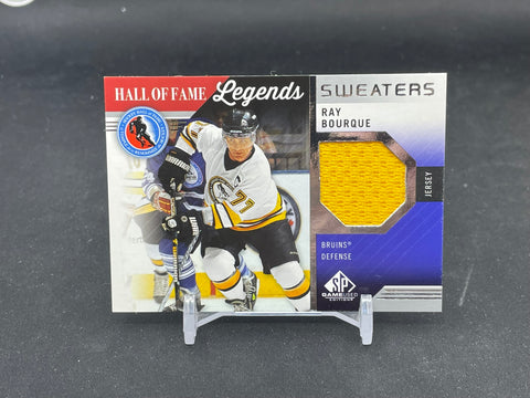 2021 UPPER DECK SP GAME USED - HALL OF FAME LEGENDS SWEATERS - R. BOURQUE - #HOF-RB - RELIC