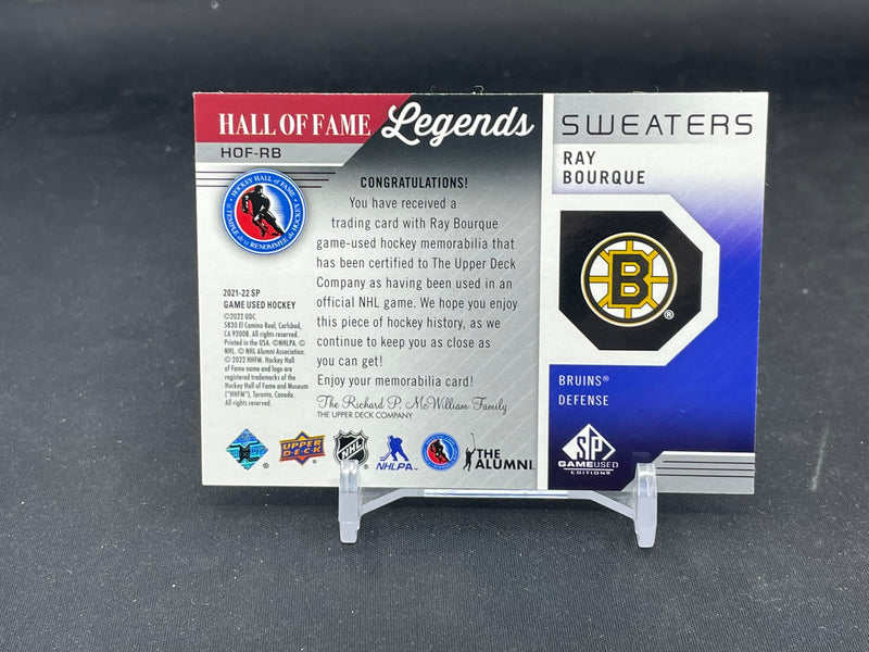2021 UPPER DECK SP GAME USED - HALL OF FAME LEGENDS SWEATERS - R. BOURQUE -