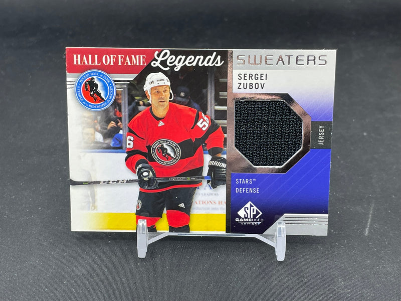 2021 UPPER DECK SP GAME USED - HALL OF FAME LEGENDS SWEATERS - S. ZUBOV -