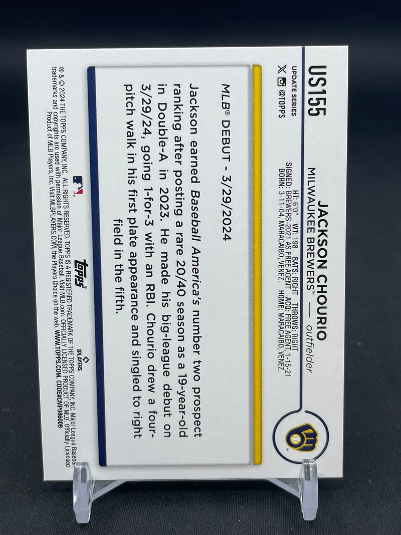 2024 TOPPS UPDATE SERIES - GOLD RAINBOW FOIL - J. CHOURIO -