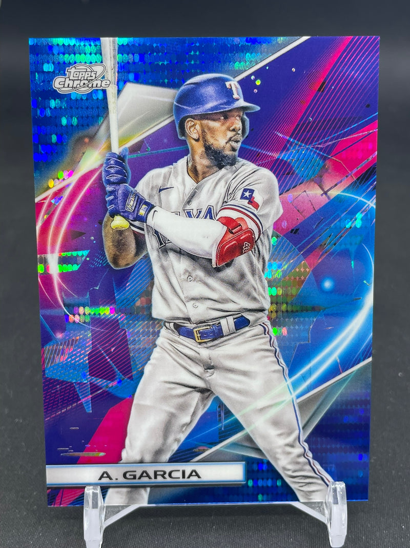 2022 TOPPS CHROME COSMIC - BLUE MOON REFRACTOR - A. GARCIA - #121 - #'D/99