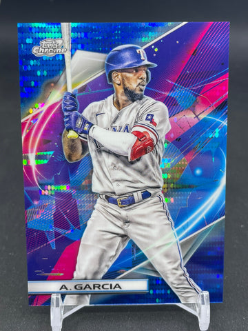2022 TOPPS CHROME COSMIC - BLUE MOON REFRACTOR - A. GARCIA - #121 - #'D/99
