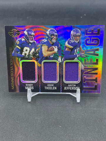 2020 PANINI ILLUSIONS - LINIAGE - R. MOSS / A. THIELEN / J. JEFFERSON - #L8 - TRIPLE RELIC