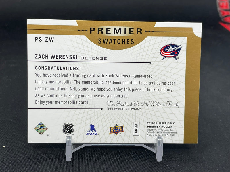 2017 UPPER DECK PREMIER - PREMIER SWATCHES - Z. WERENSKI - #PS-ZW - #'D/40 - RELIC