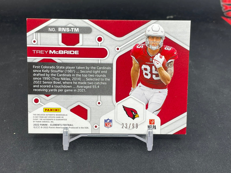 2022 PANINI ELEMENTS - ROOKIE NEON SIGNS - T. MCBRIDE - #RNS-TM - #'D/99 - RELIC - AUTOGRAPH - RC