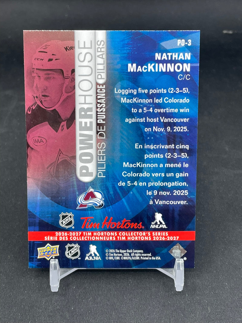 2026 UPPER DECK TIM HORTONS - POWERHOUSE PILLARS - N. MACKINNON -