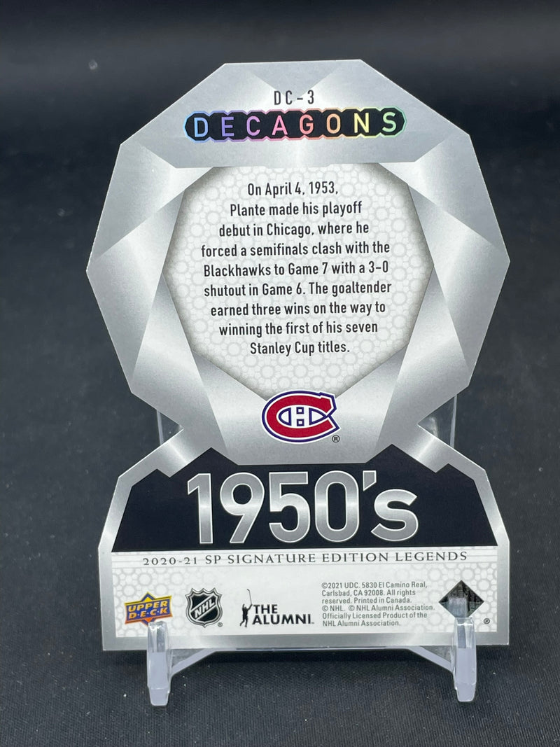 2020 UPPER DECK SP SIGNATURE EDITION LEGENDS - DECAGONS - J. PLANTE -