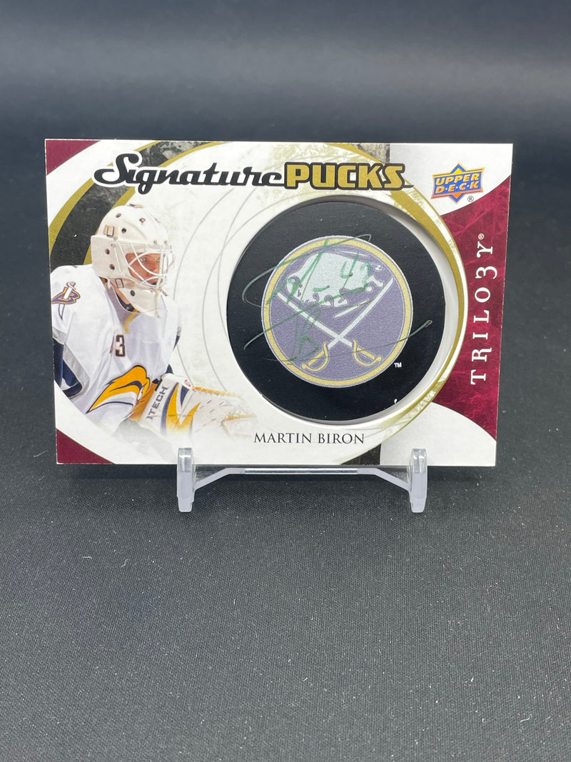 2015 UPPER DECK TRILOGY - SIGNATURE PUCKS - M. BIRON -