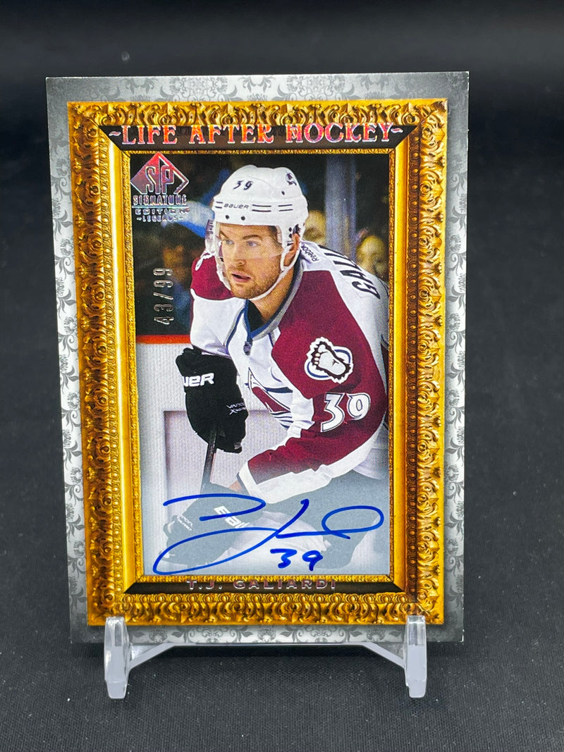 2020 UPPER DECK SP SIGNATURE EDITION LEGENDS - LIFE AFTER HOCKEY - T. GALIARDI - #LA-19 - #'D/99 - AUTOGRAPH