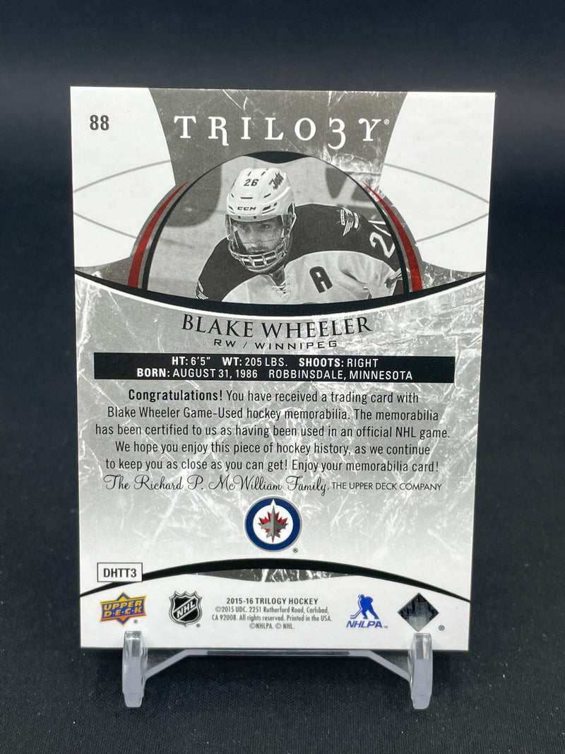 2015 UPPER DECK TRILOGY - B. WHEELER - #88 - #'D/61 - RELIC