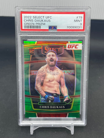 2022 PANINI SELECT UFC - GREEN PRIZM - C. DAUKAUS - #79 - #'D/5 - PSA 9 - RC