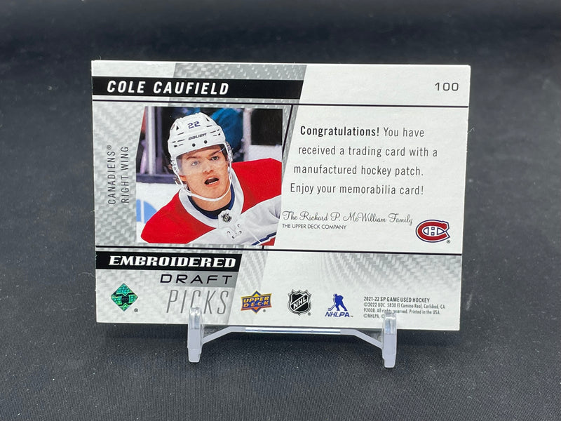 2021 UPPER DECK SP GAME USED - EMBROIDERED DRAFT PICKS - C. CAUFIELD -