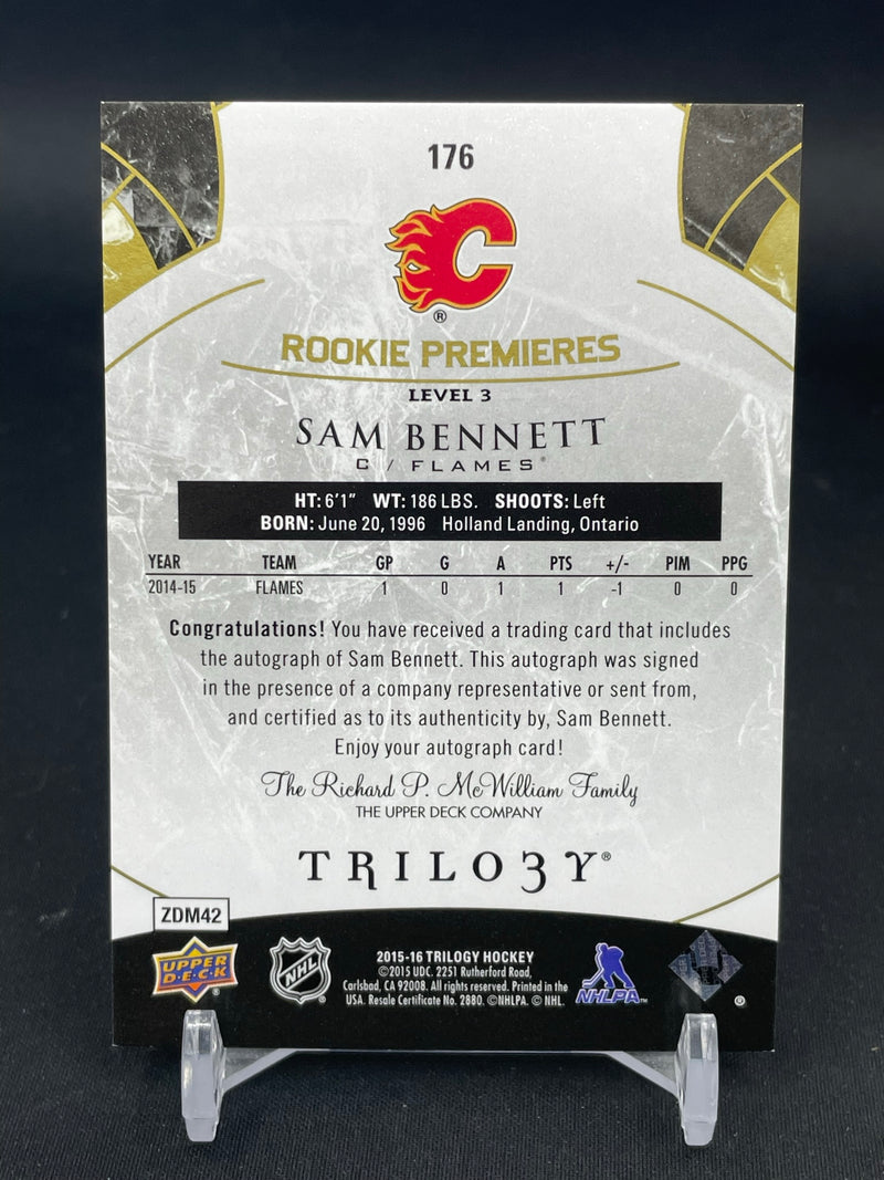 2015 UPPER DECK TRILOGY - ROOKIE PREMIERES - S. VENNETT - #176 - #'D/49 - INSCRIBED AUTOGRAPH - RC