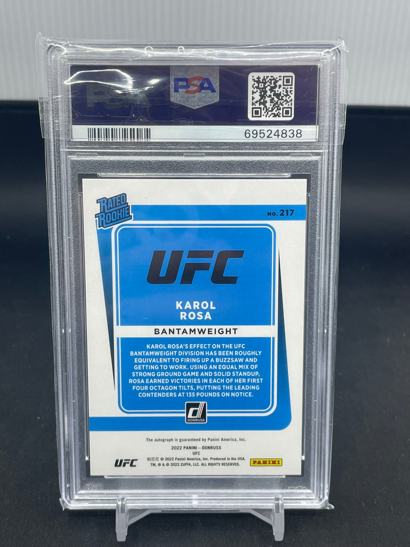 2022 PANINI DONRUSS UFC - HOLO LASER - RATED ROOKIE - K. ROSA - #217 - #'D/99 - PSA 10 - AUTOGRAPH - RC