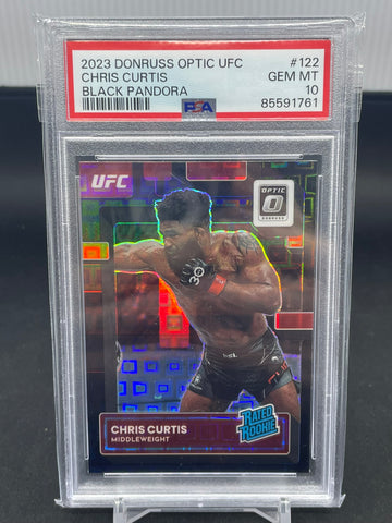 2023 PANINI DONRUSS OPTIC - BLACK PANDORA - RATED ROOKIE - C. CURTIS - #122 - PSA 10 - RC