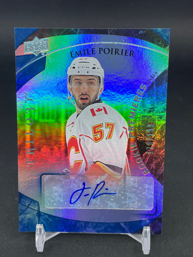 2015 UPPER DECK TRILOGY - ROOKIE PREMIERES - E. POIRIER - #142 - #'D/199 - AUTOGRAPH - RC