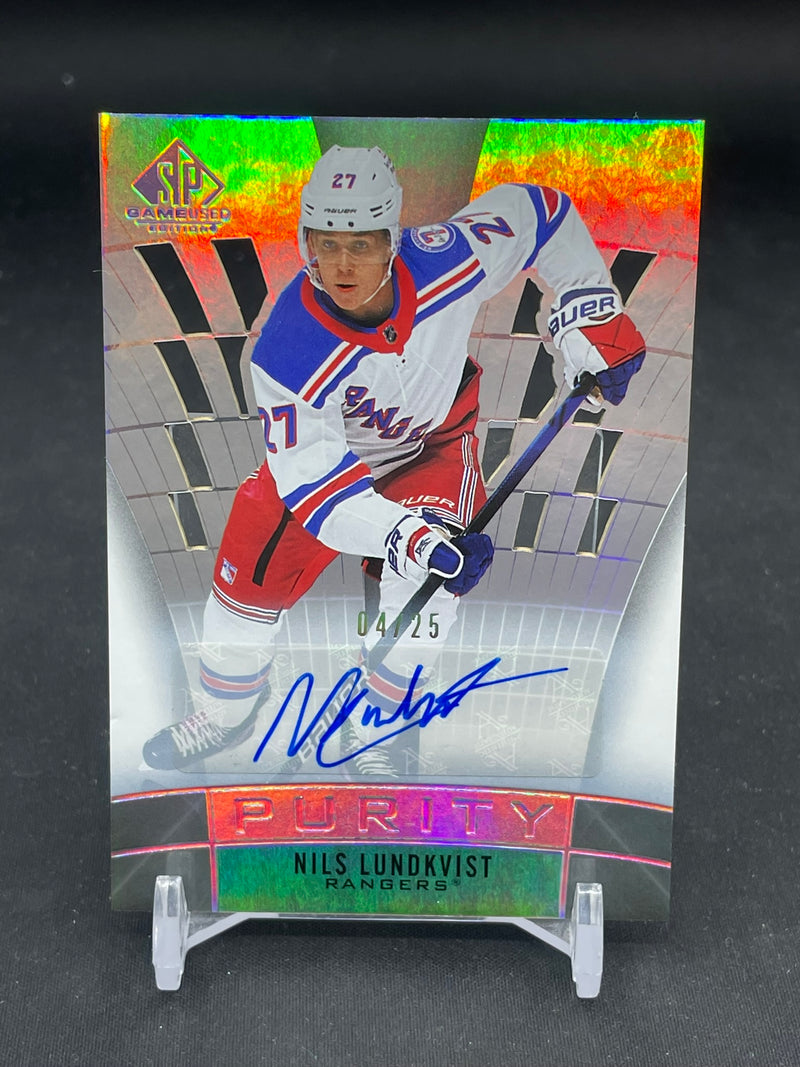 2021 UPPER DECK SP GAME USED - PURITY - N. LUNDKVIST - #P-83 - #'D/25 - AUTOGRAPH