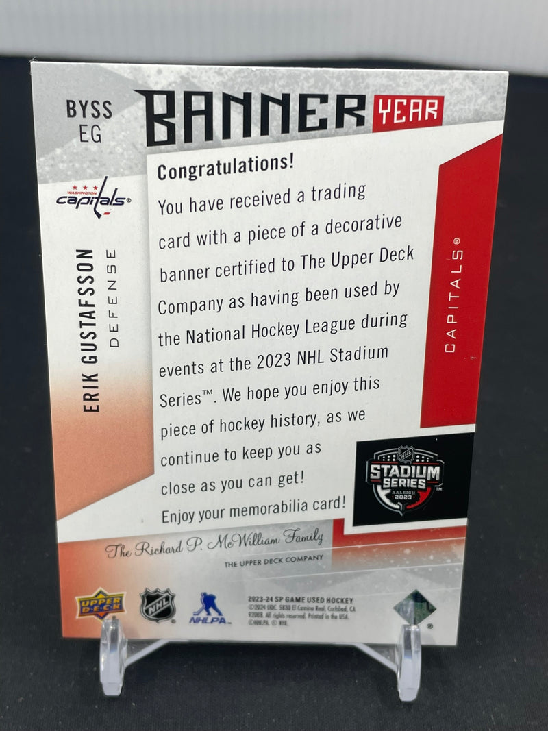 2023 UPPER DECK SP GAME USED - BANNER YEAR - E. GUSTAFSSON -