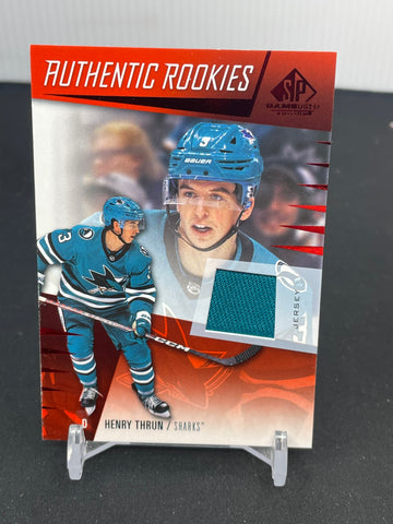 2023 UPPER DECK SP GAME USED - AUTHENTIC ROOKIES - H. THRUN - #245 - RELIC - RC
