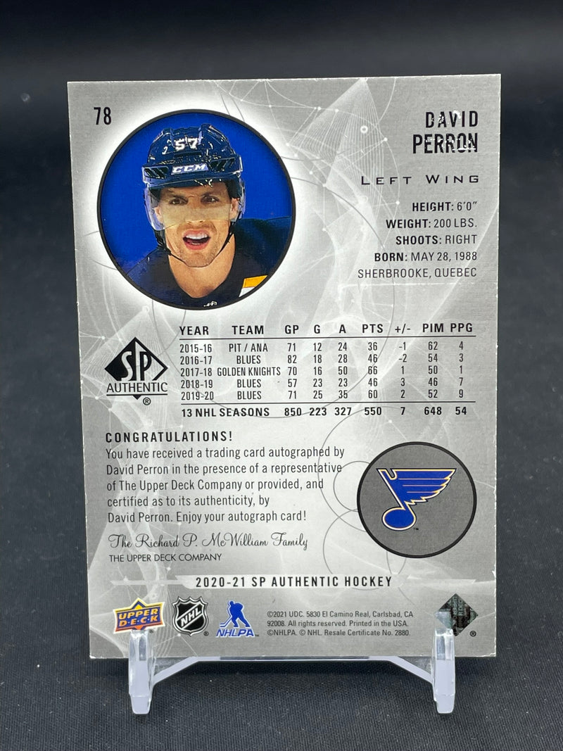 2020 UPPER DECK SP AUTHENTIC - BLACK/GOLD - D. PERRON -