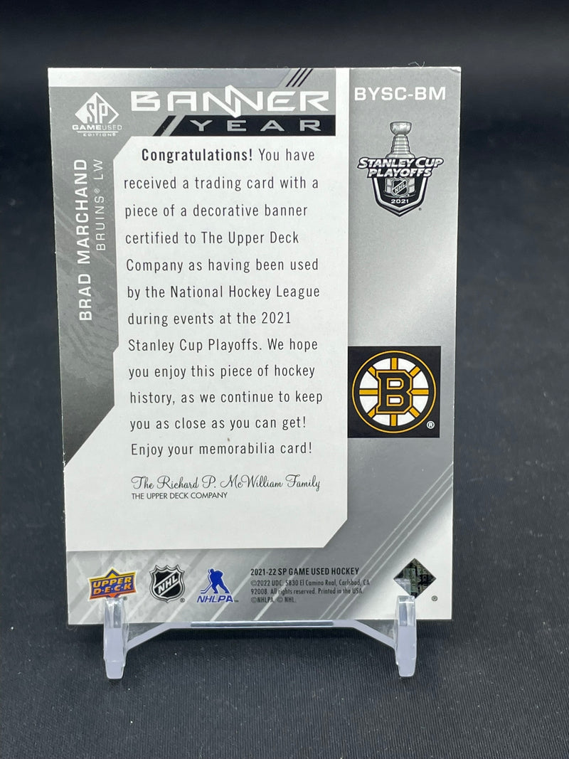 2021 UPPER DECK SP GAME USED - BANNER YEAR - B. MARCHAND -
