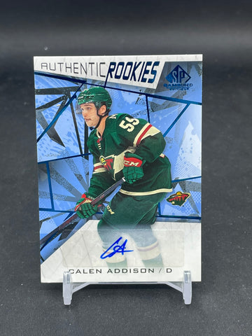2021 UPPER DECK SP GAME USED - BLUE - AUTHENTIC ROOKIES - C. ADDISON - #175 - AUTOGRAPH - RC