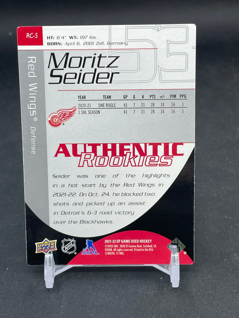 2021 UPPER DECK SP GAME USED - AUTHENTIC ROOKIES - M. SEIDER - #RC-5 - #'D/999 - RC