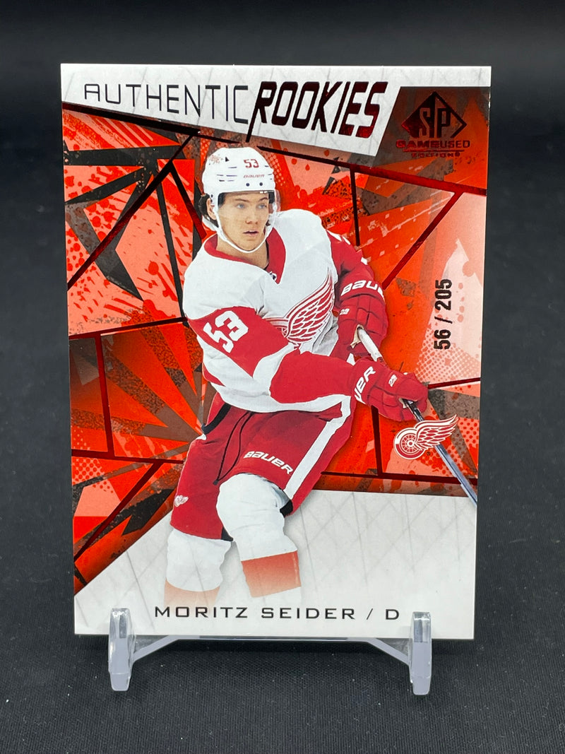 2021 UPPER DECK SP GAME USED - RED - AUTHENTIC ROOKIES - M. SEIDER - #195 - #'D/205 - RC