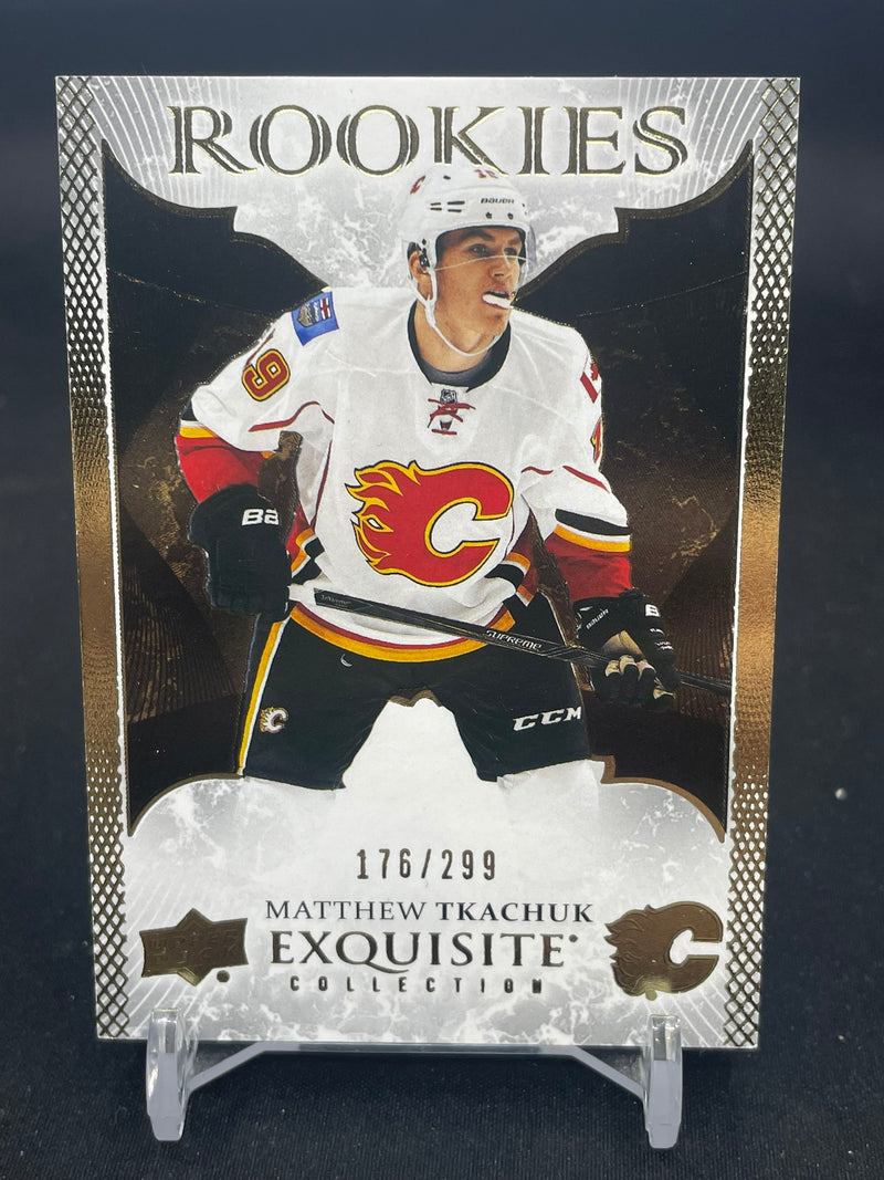 2016 UPPER DECK EXQUISITE COLLECTION - ROOKIE - M. TKACHUK - #R-7 - #'D/299 - RC