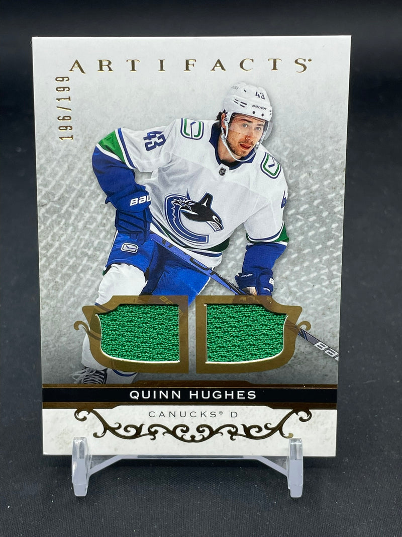 2021 UPPER DECK ARTIFACTS - Q. HUGHES - #119 - #'D/199 - DUAL RELIC