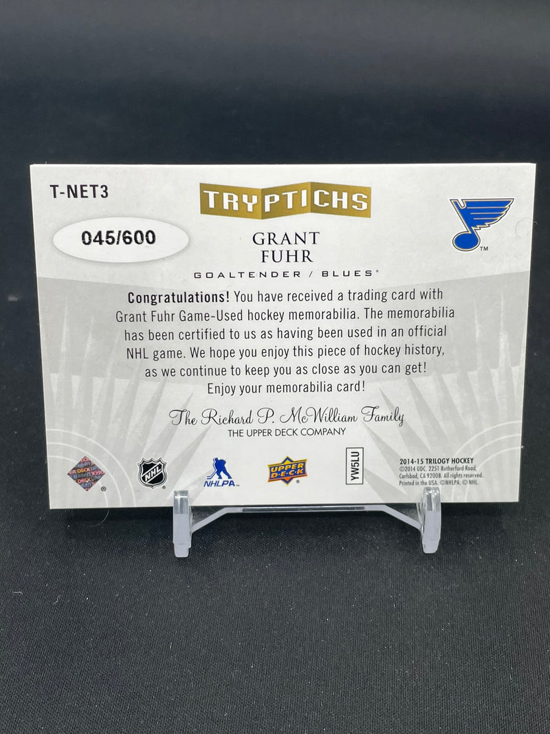 2014 UPPER DECK TRILOGY - TRYPTICHS - G. FUHR - #T-NET3 - #'D/600 - RELIC