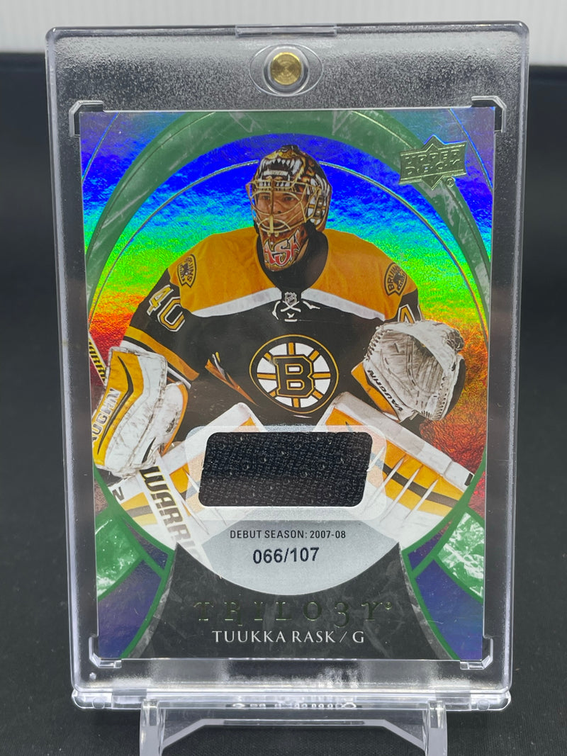 2015 UPPER DECK TRILOGY - T. RASK - #9 - #'D/107 - RELIC