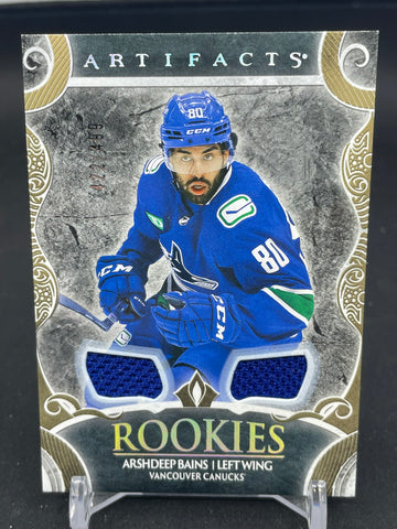 2024 UPPER DECK ARTIFACTS - GOLD MATERIALS - A. BAINS - #181 - #'D/499 - DUAL RELIC - RC