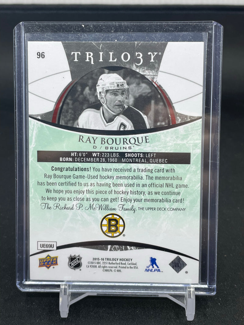 2015 UPPER DECK TRILOGY - R. BOURQUE - #96 - #'D/79- RELIC