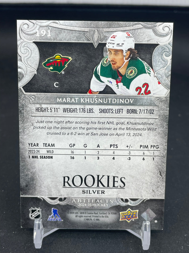 2024 UPPER DECK ARTIFACTS - ROOKIES SILVER - M. KHUSNUTDINOV - #191 - #'D/999 - RC