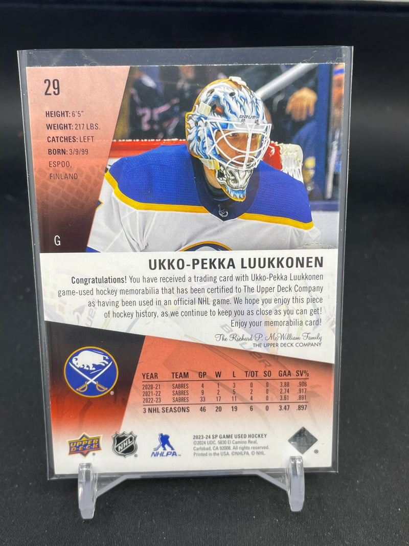 2023 UPPER DECK SP GAME USED - U. LUUKKONEN -