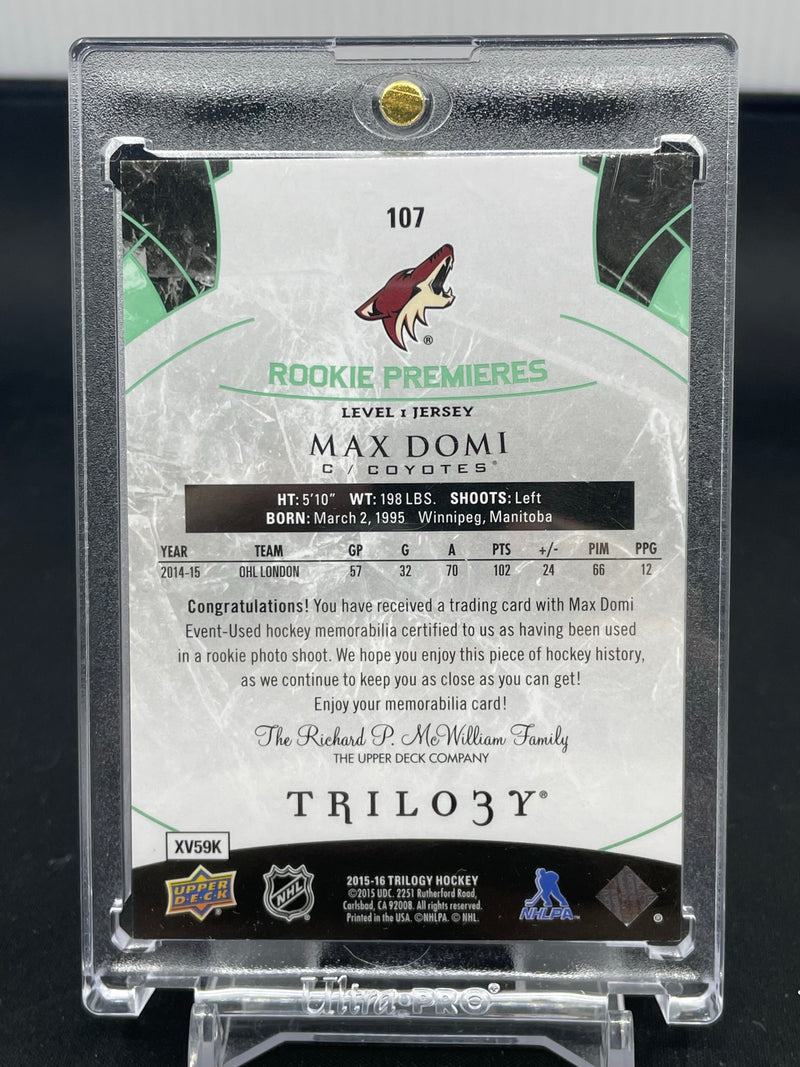 2015 UPPER DECK TRILOGY - ROOKIE PREMIERES - M. DOMI - #107 - #'D/599 - RELIC - RC