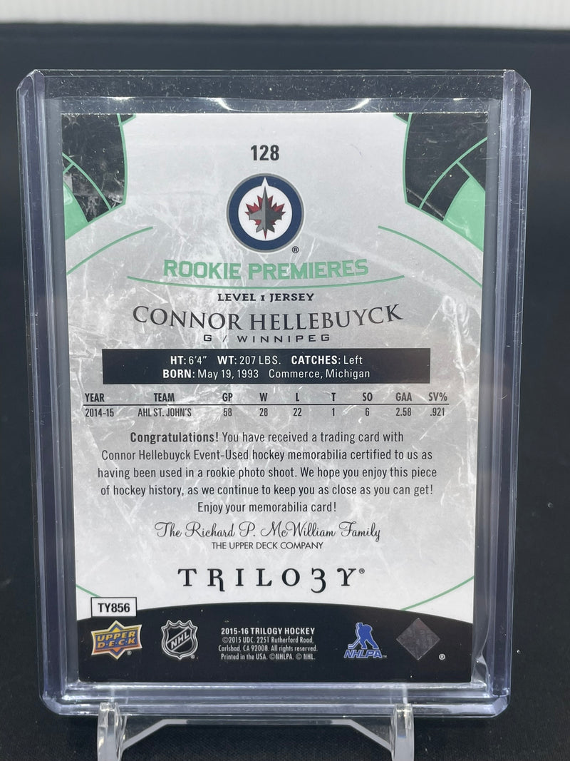 2015 UPPER DECK TRILOGY - ROOKIE PREMIERES - C. HELLEBUYCK - #128 - #'D/599 - RELIC