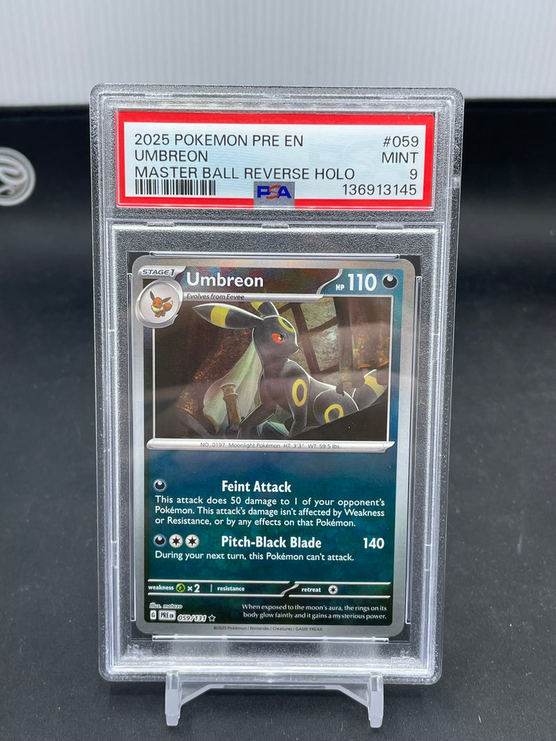 POKEMON - PRISMATIC EVOLUTIONS - UMBREON - MASTER BALL REVERSE HOLO -