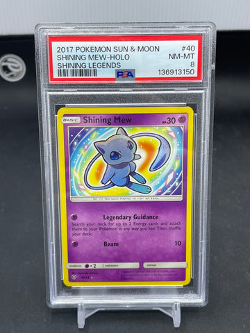 POKEMON - SHINING LEGENDS - SHINING MEW - HOLO - #40 - PSA 8