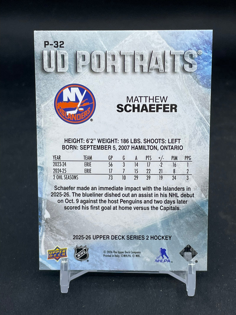 2025 UPPER DECK SERIES TWO - UD PORTRAITS - M. SCHAEFER -