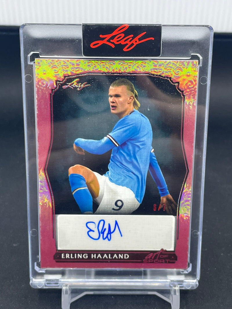 2023 LEAF ART OF SPORT - E. HAALAND - #BA-EH1 - #'D/7 - AUTOGRAPH