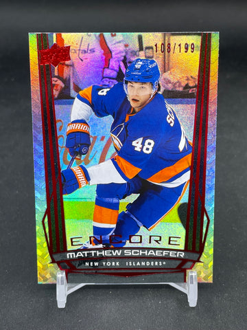 2025 UPPER DECK SERIES TWO - RED - ENCORE - M. SCHAEFER - #E-149 - #'D/199 - RC
