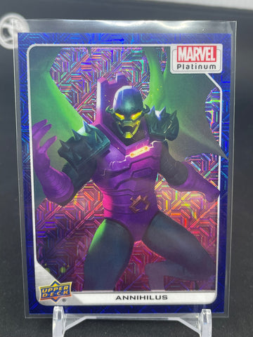 2023 UPPER DECK MARVEL PLATINUM - BLUE TRAXX - ANNIHILUS - #77 - #'D/499