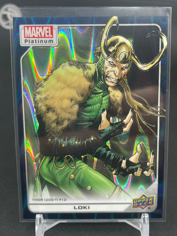 2023 UPPER DECK MARVEL PLATIUNM - TEAL WAVE - LOKI - #186 - #'D/799