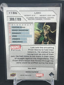 2023 UPPER DECK MARVEL PLATIUNM - TEAL WAVE - LOKI - #186 - #'D/799
