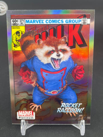 2023 UPPER DECK MARVEL PLATINUM - COVER VARIANT RAINBOW - ROCKET RACCOON - #WI43