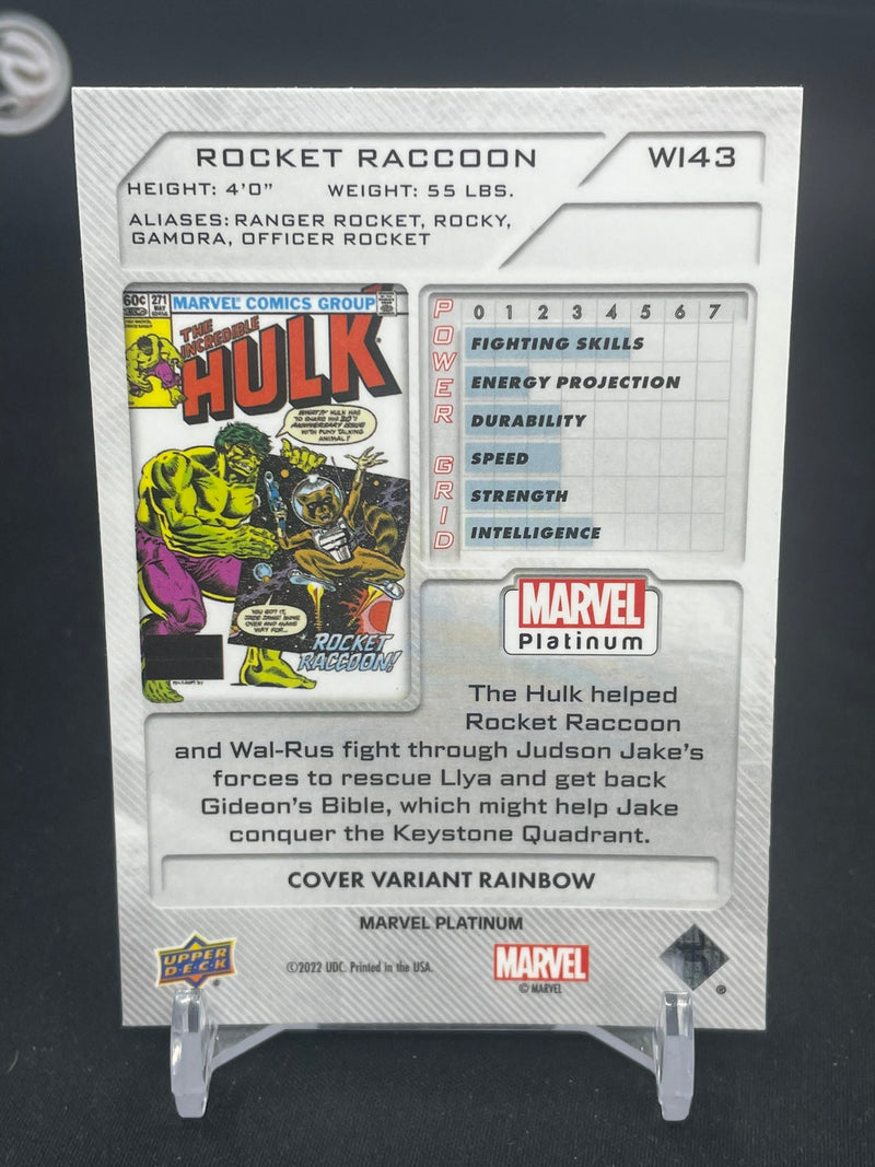 2023 UPPER DECK MARVEL PLATINUM - COVER VARIANT RAINBOW - ROCKET RACCOON -