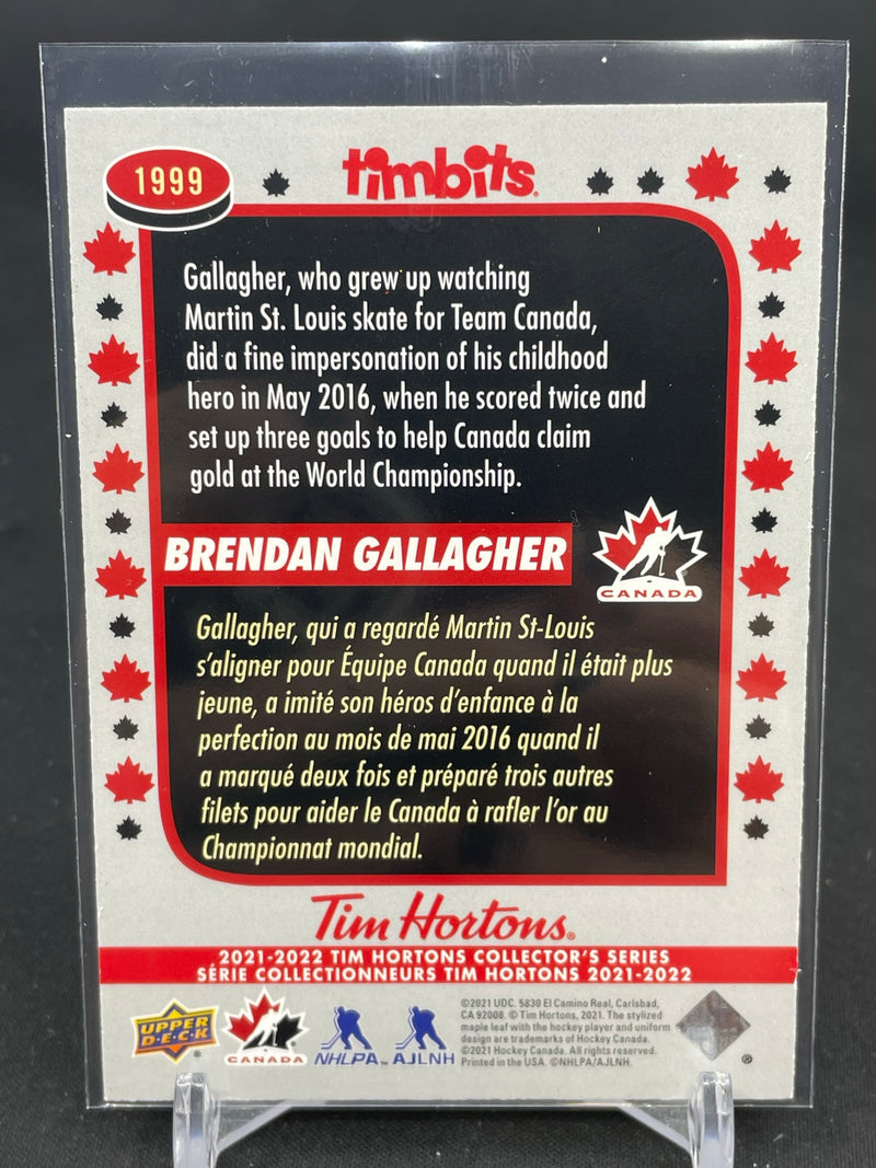 2021 UPPER DECK TIM HORTONS TEAM CANADA - TIMBITS - B. GALLAGHER -