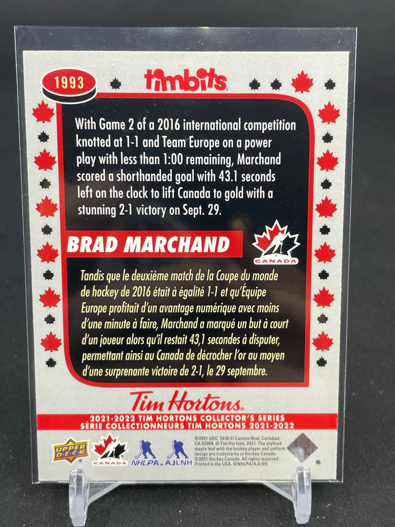 2021 UPPER DECK TIM HORTONS TEAM CANADA - TIMBITS - B. MARCHAND -